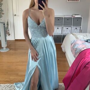 Blue prom dress